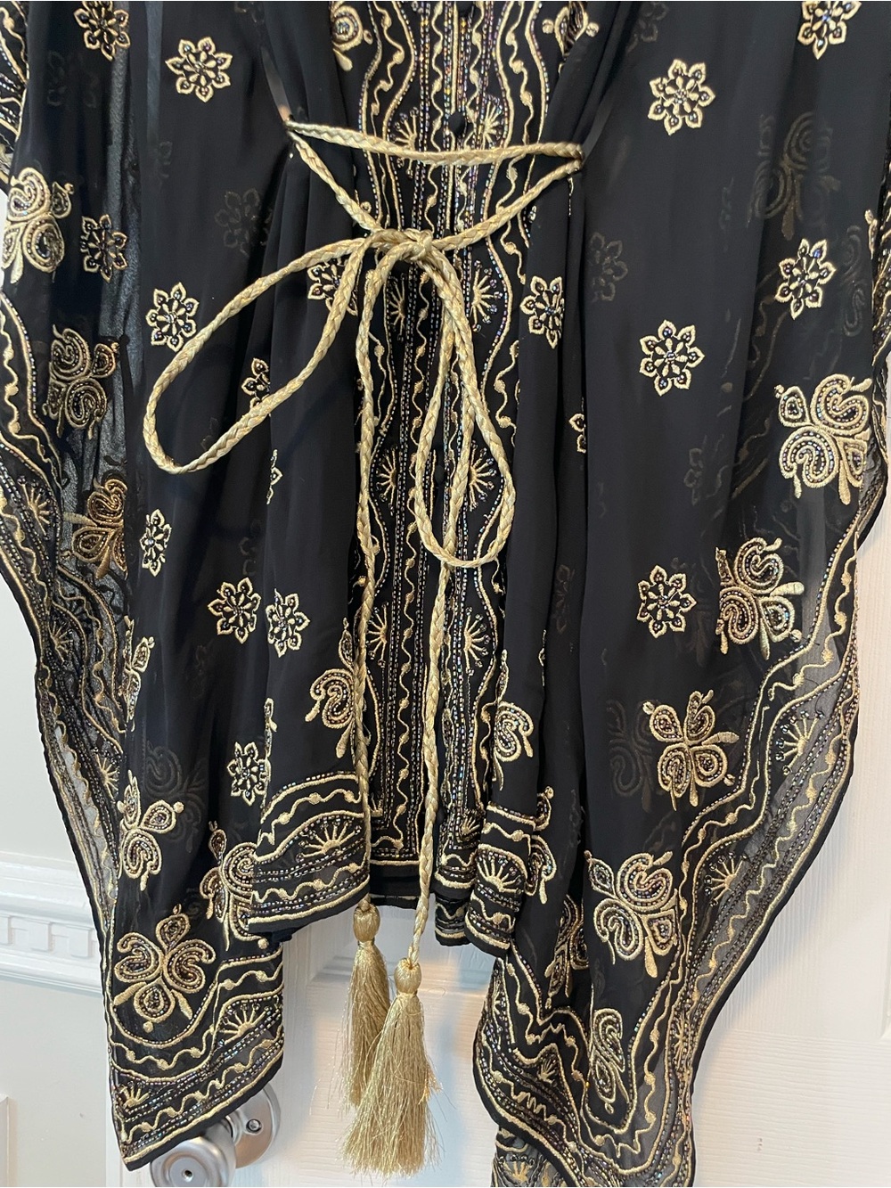 Alice + Olivia Black Tunic with Gold Embellishment - Picture 9 of 10